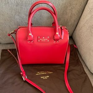 Kate Spade Red Leather Handbag in perfect condition (used once)